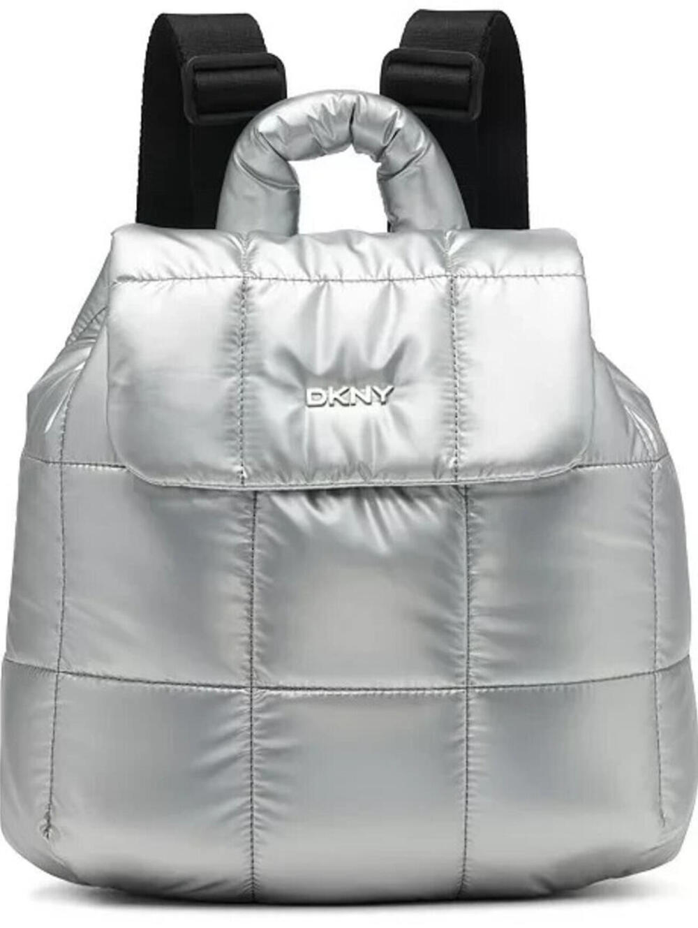 DKNY Giania Backpack, NWT Silver with Black